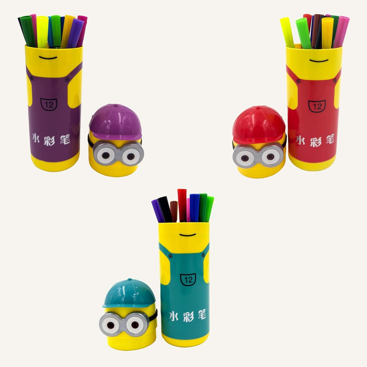 Prezzie Villa Pack of 12 Designer Bullet Pencils Assorted Colours Birthday Gift  Return Gifts for Kids (Minion) : Amazon.in: Home & Kitchen