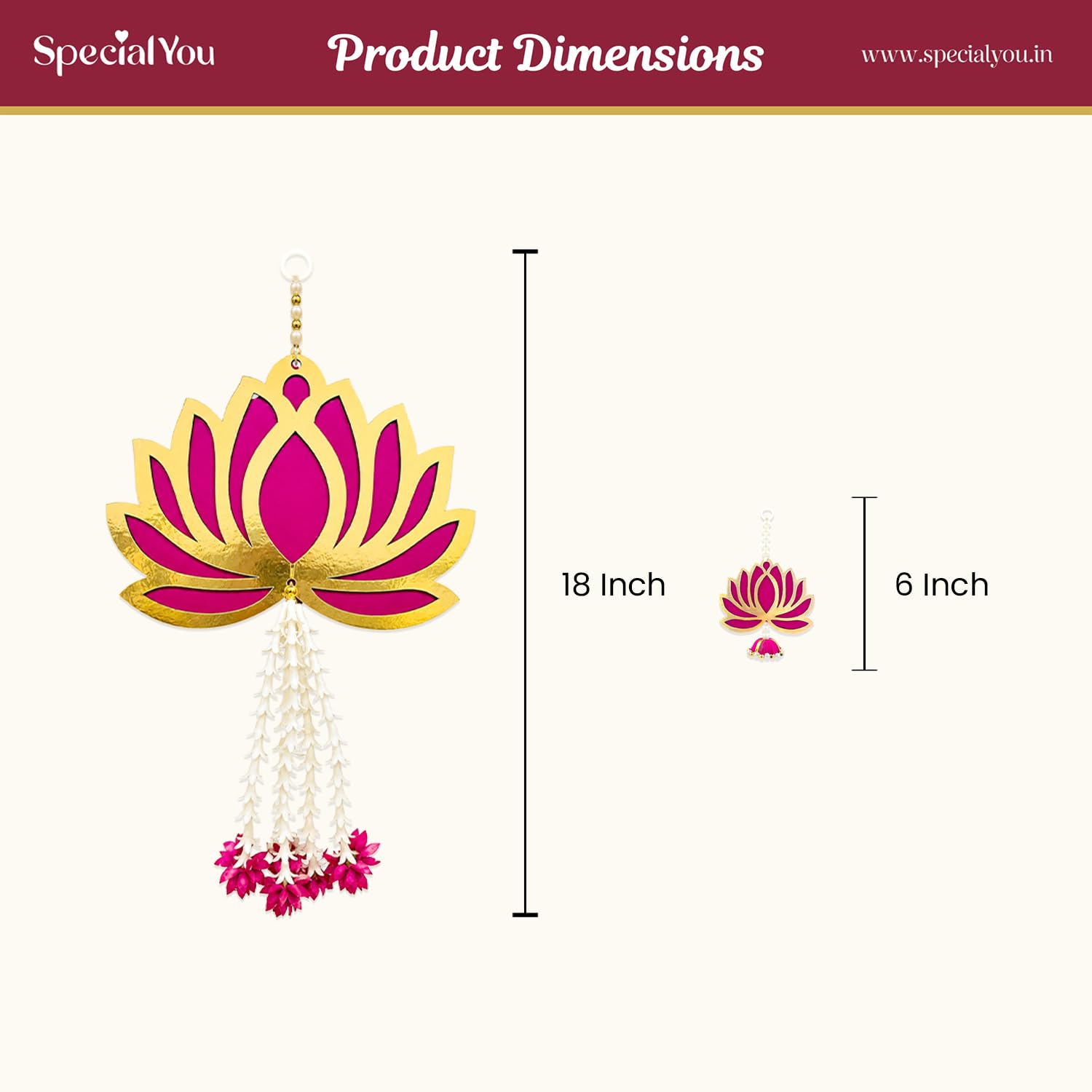 Lotus Bloom Ganpati Hanging Décor Set – 5 Pieces