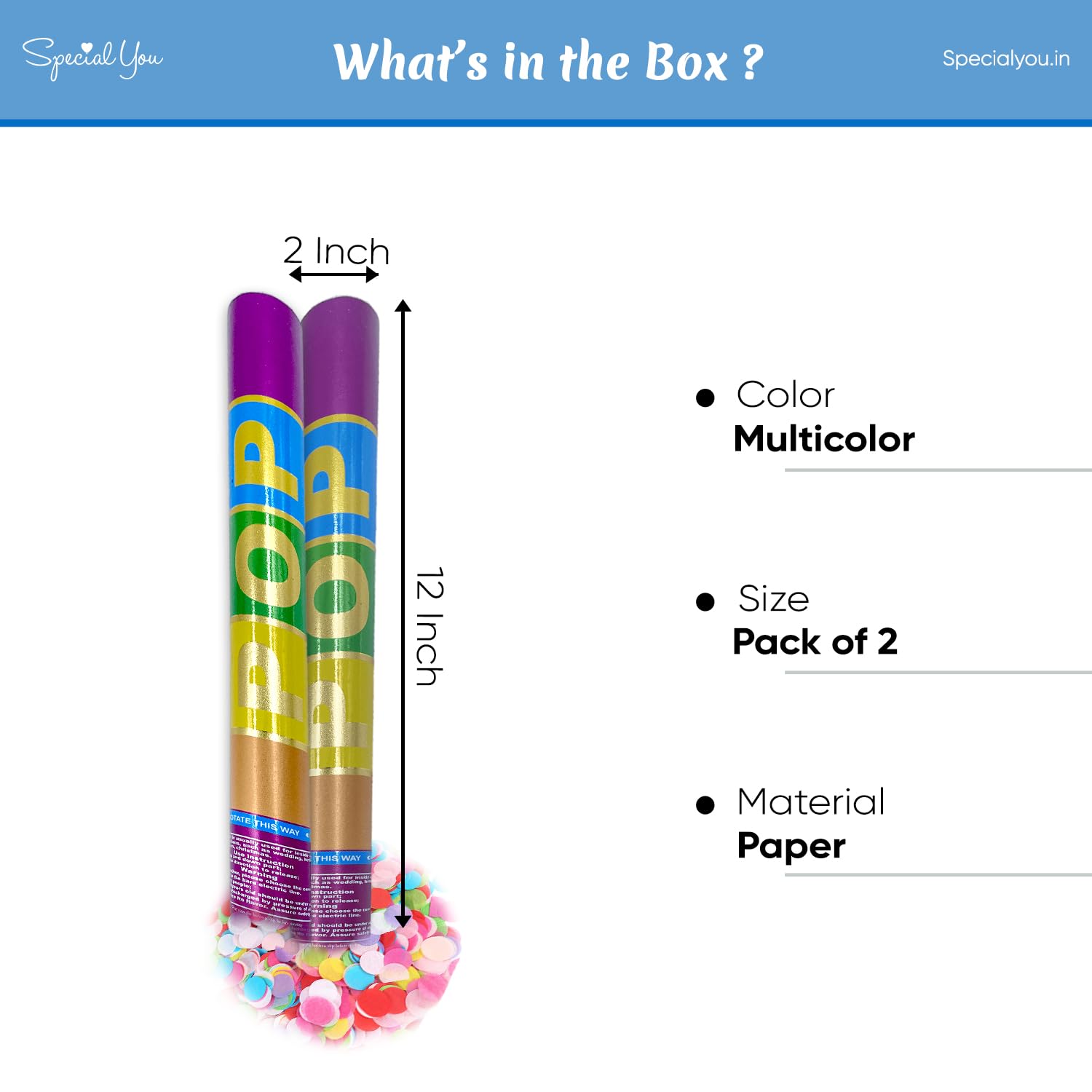 Special Occasion Multicolor Party poppers