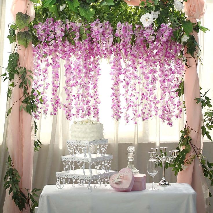 Artificial Pink Wisteria for Your Home decoration