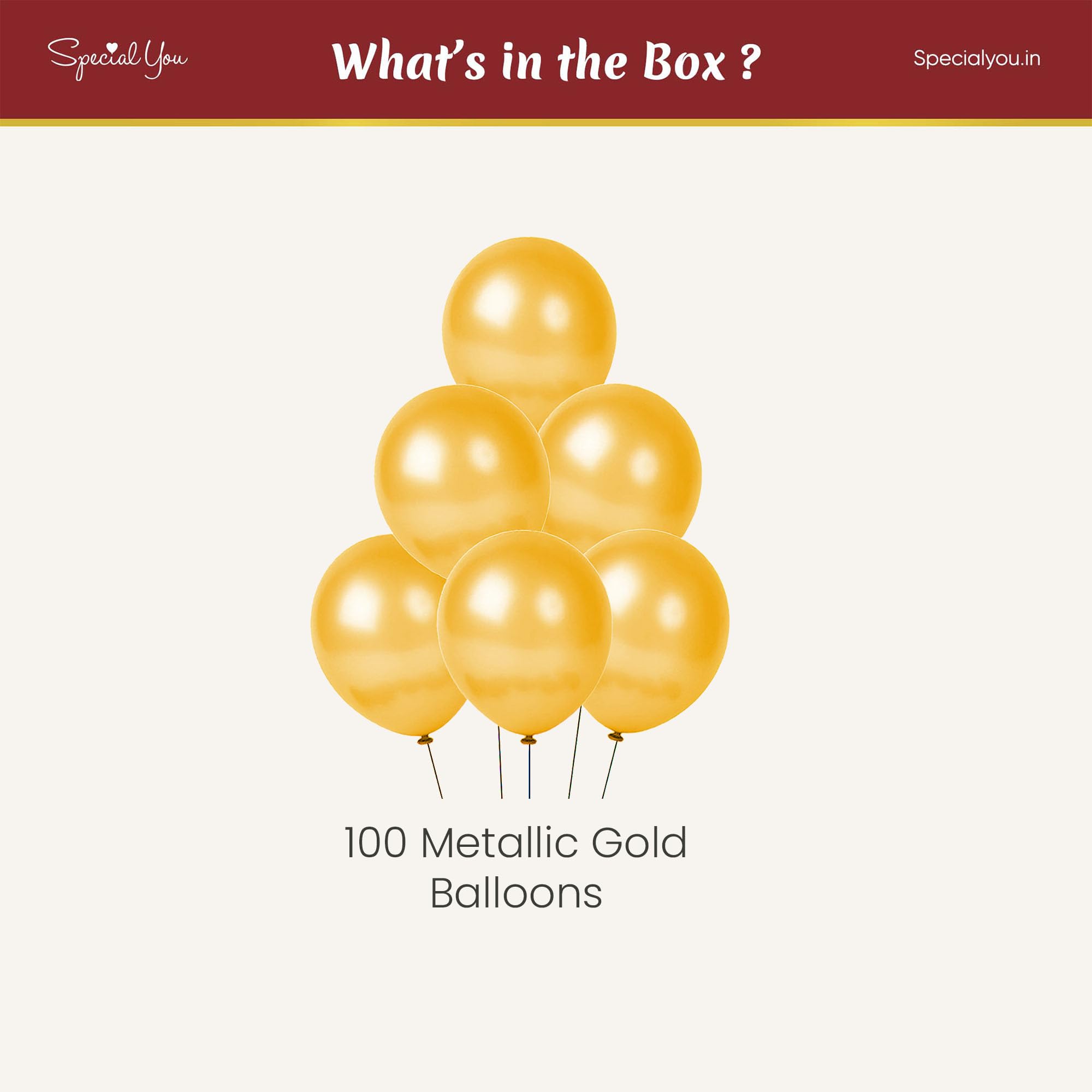 Gold Metallic balloons for party decoration-100 pcs