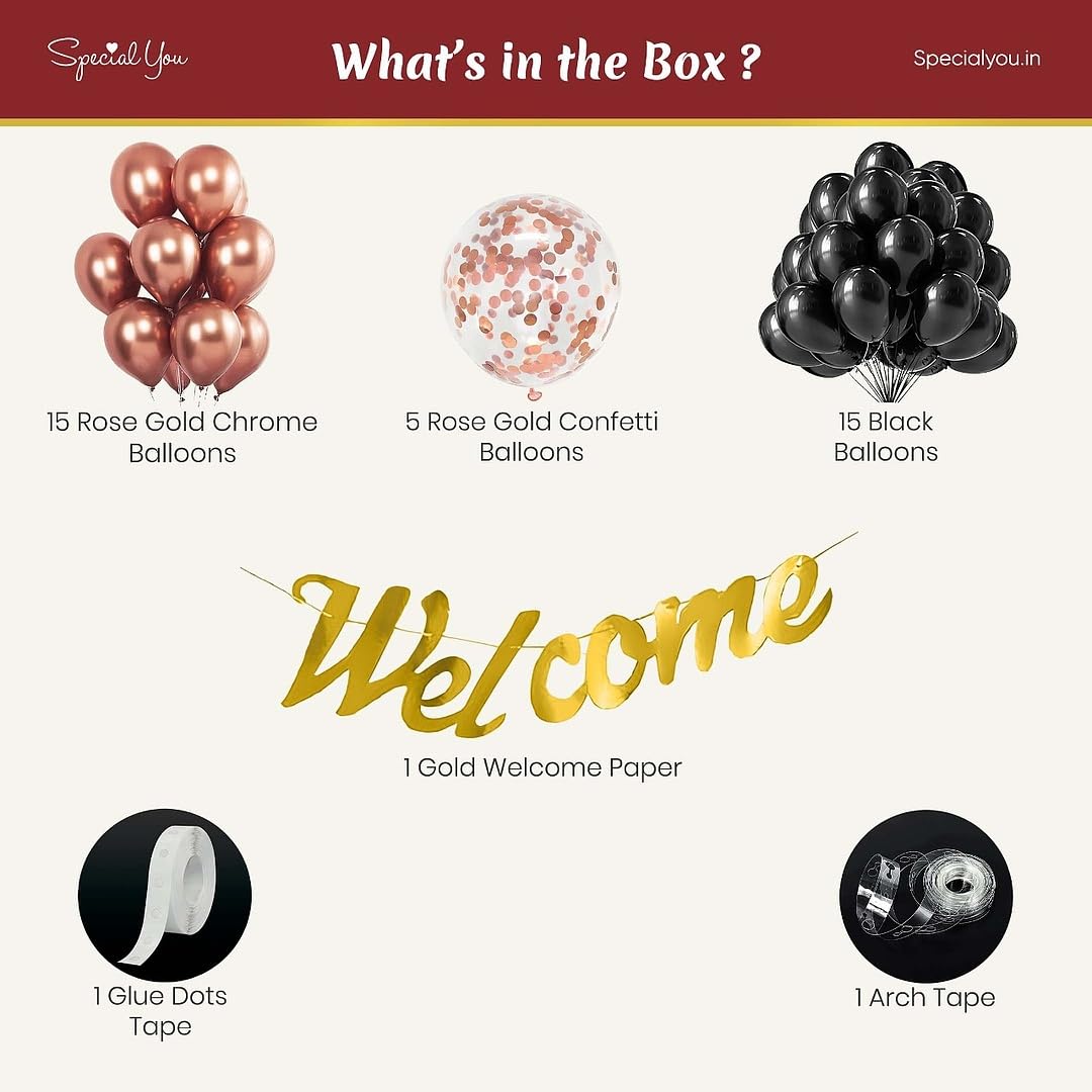 Rose Gold Welcome Decoration Kit