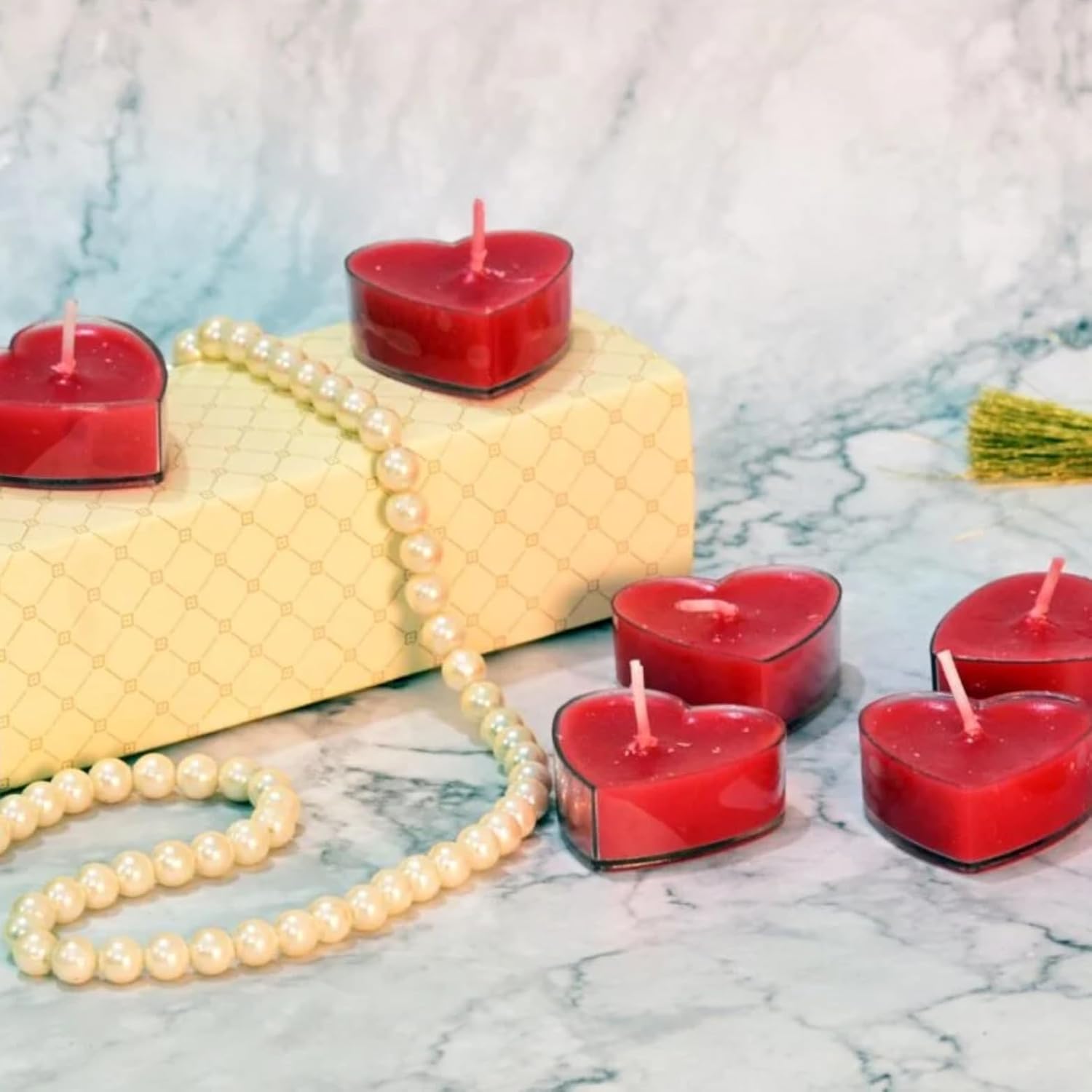Red Heart Candles