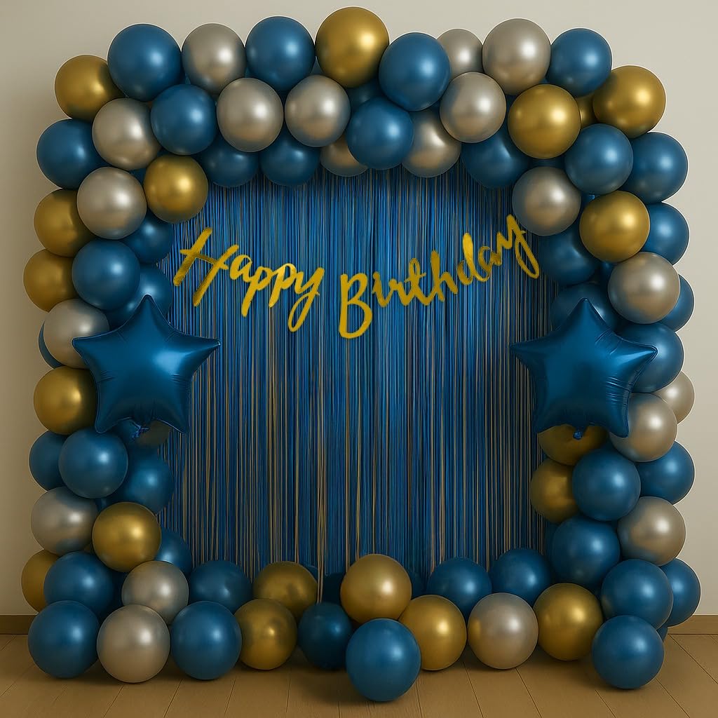 Blue Theme Birthday Decoration Kit-44 pcs