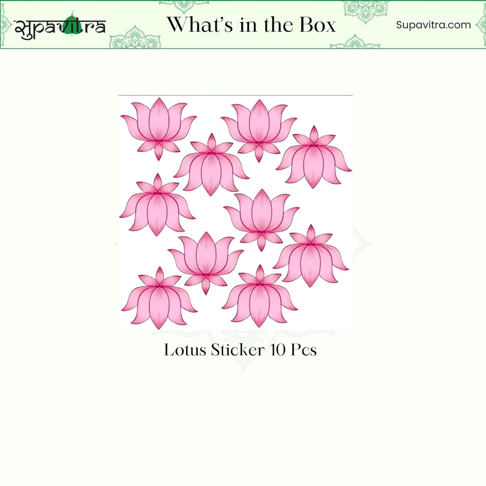 Pink Lotus Stickers for Wall Decoration