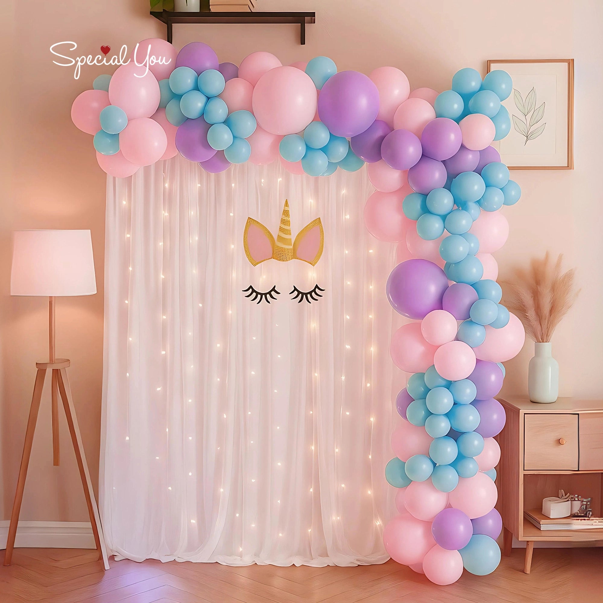Unicorn Balloon Arch Birthday Decor