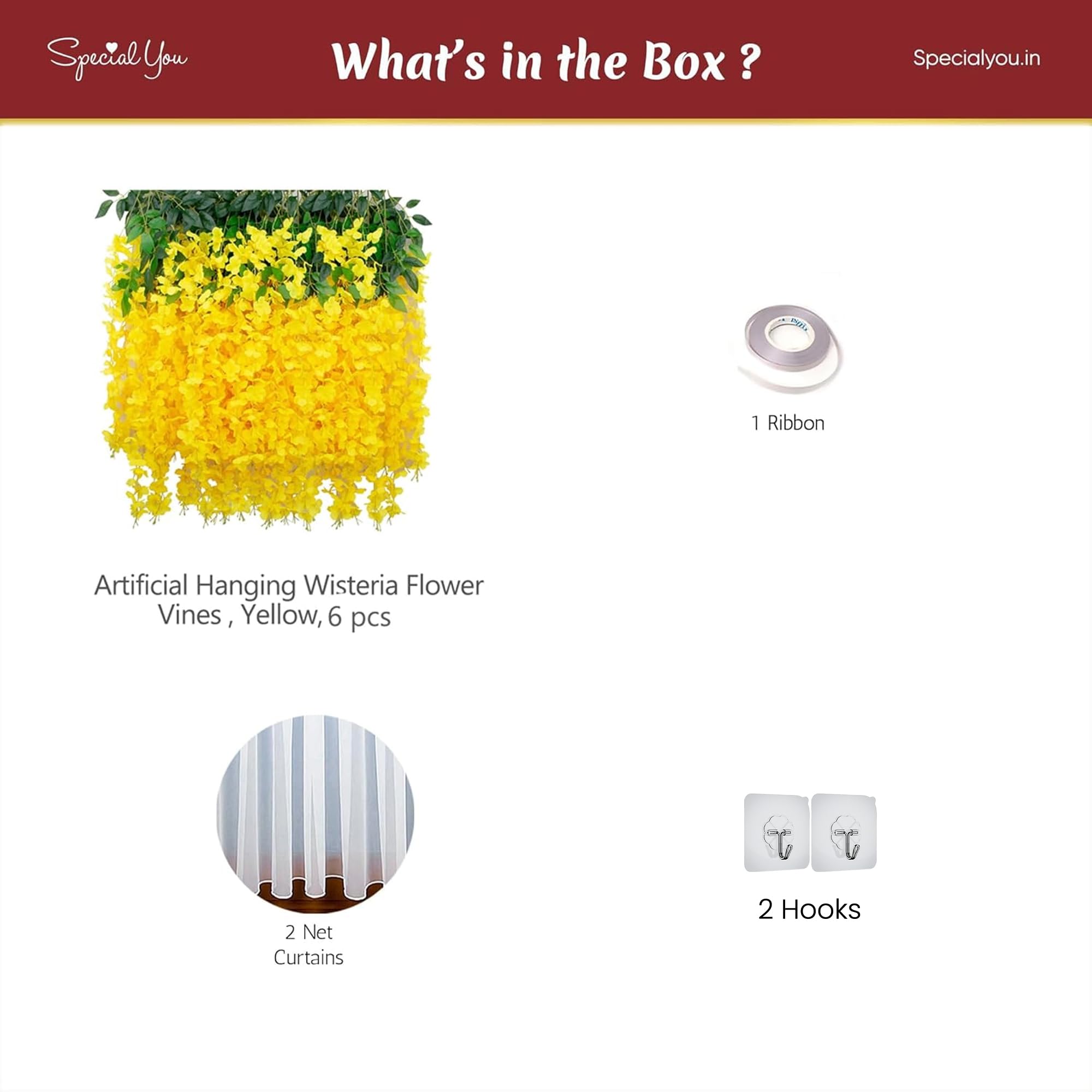 Decorate your Diwali with yellow wisteria & curtains
