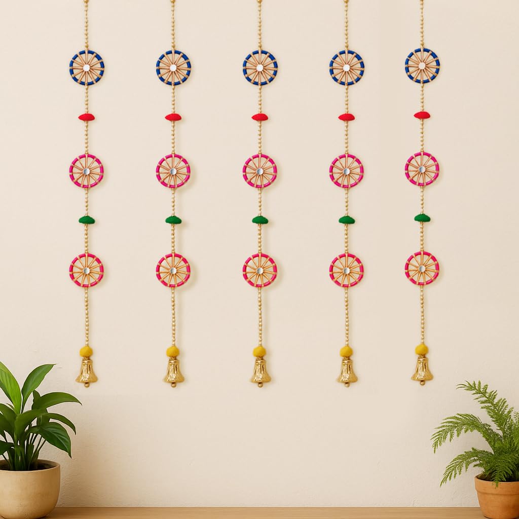 Multicolor Chakra latkans - 5 pcs