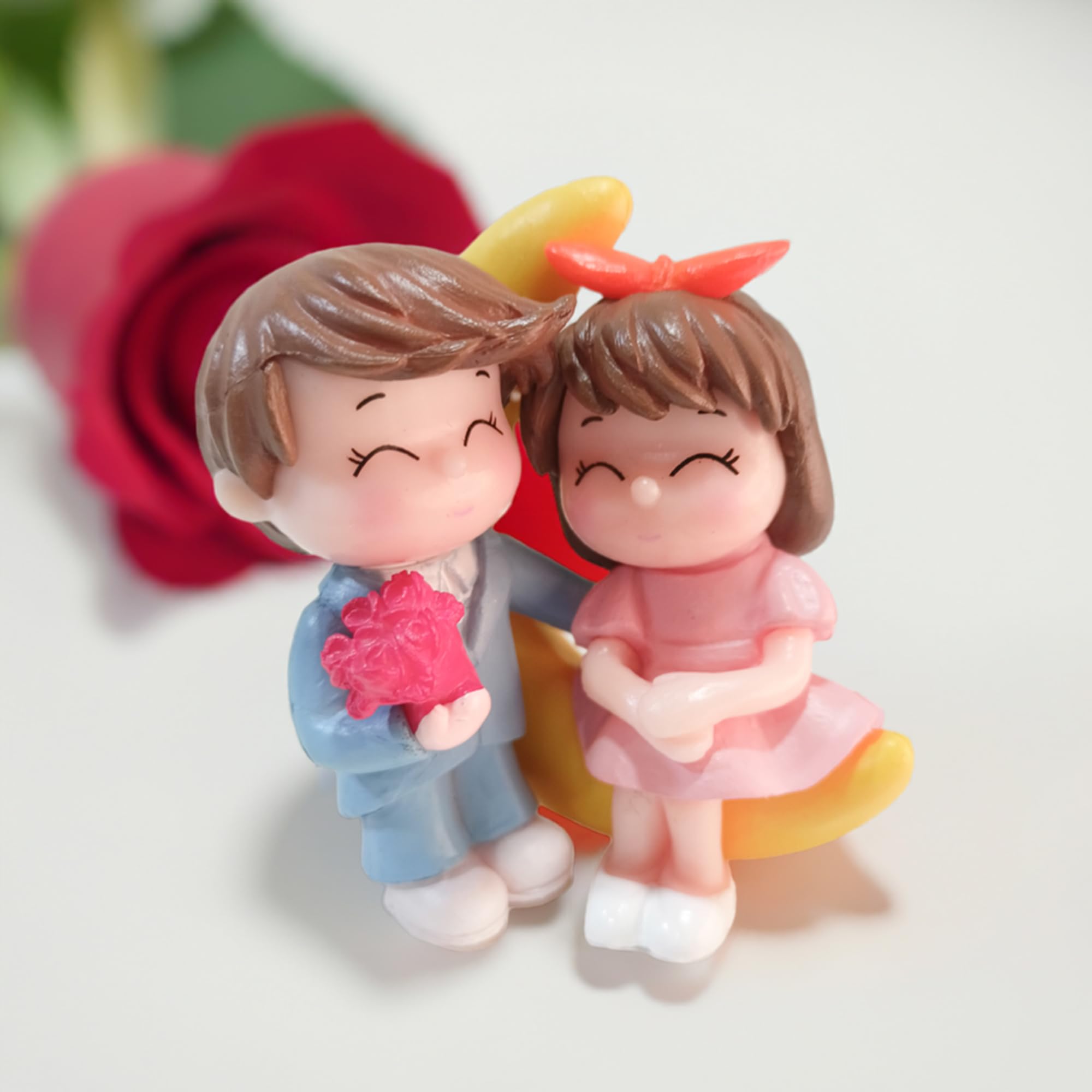 Pink moon couple miniature