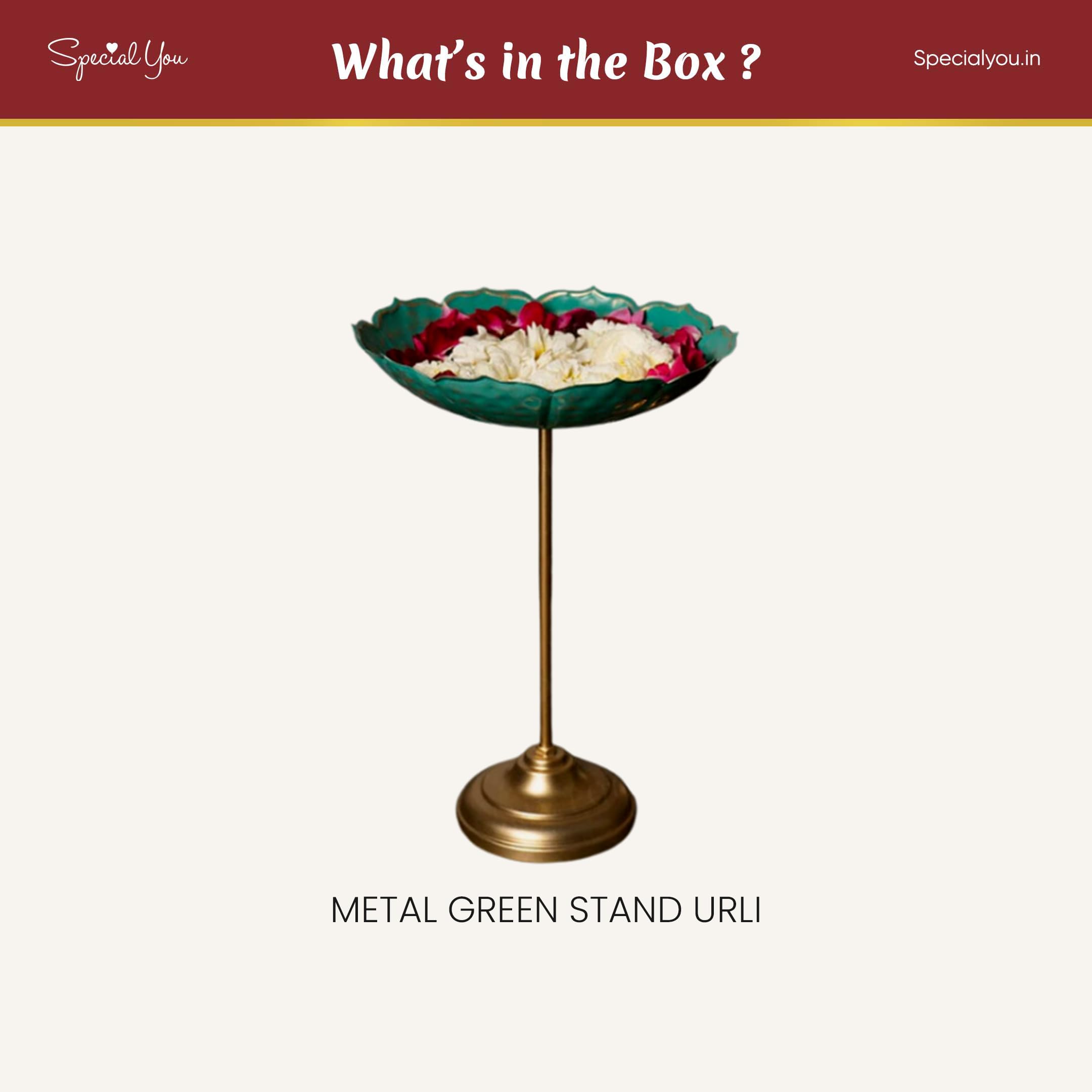 Green Stand Urli Bowl for Decoration