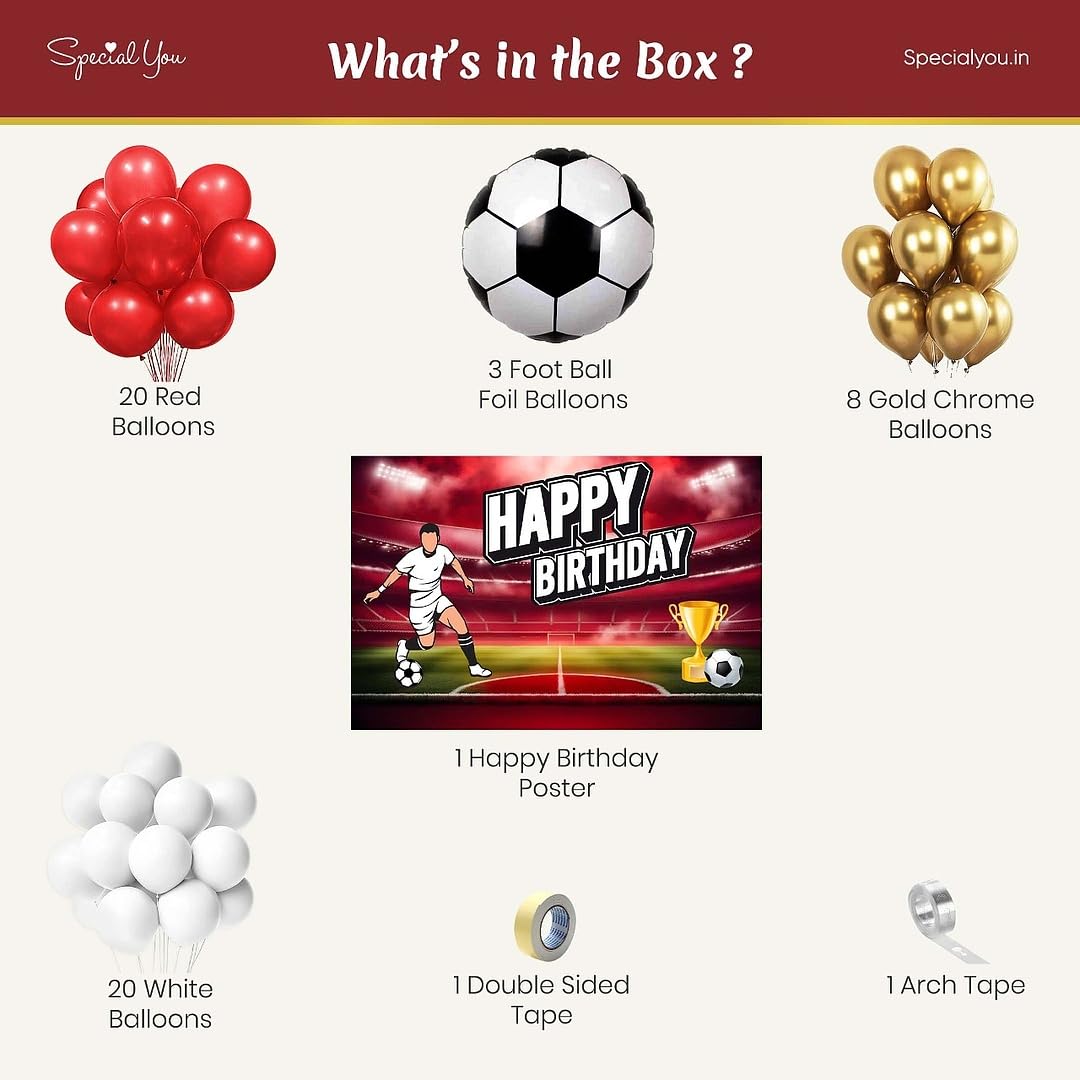 All-in-One Football DIY Birthday Decorations kit