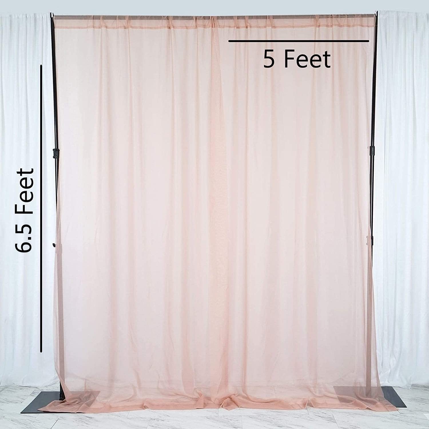 Peach Net Curtain For Backdrop Decoration