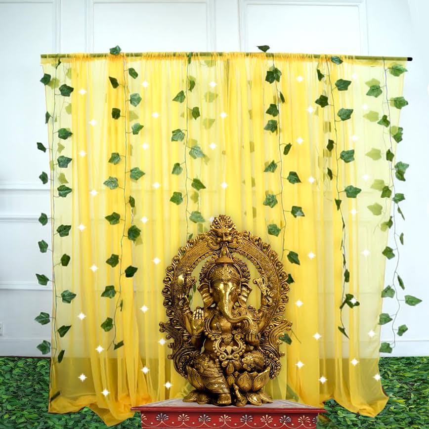 Yellow Backdrop Decoration for this Festival