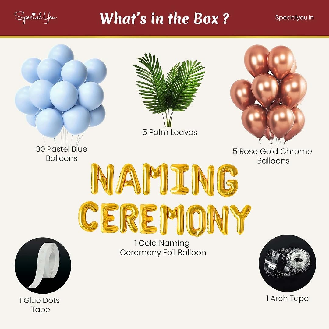 Dreamy blue decor DIY Naming Ceremony kit