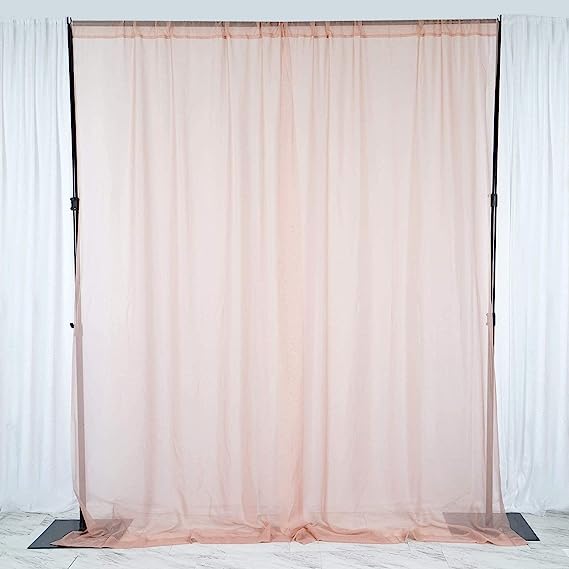 Peach Net Curtain For Backdrop Decoration