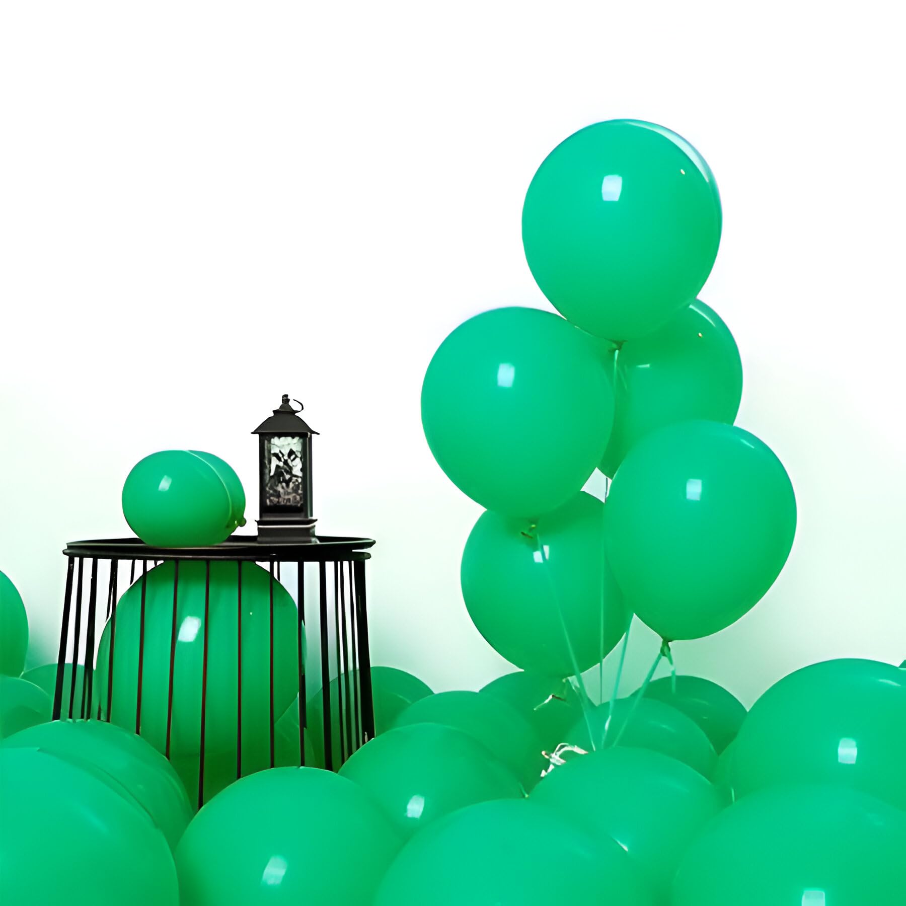 Dark Metallic Green Balloons - 100 pcs
