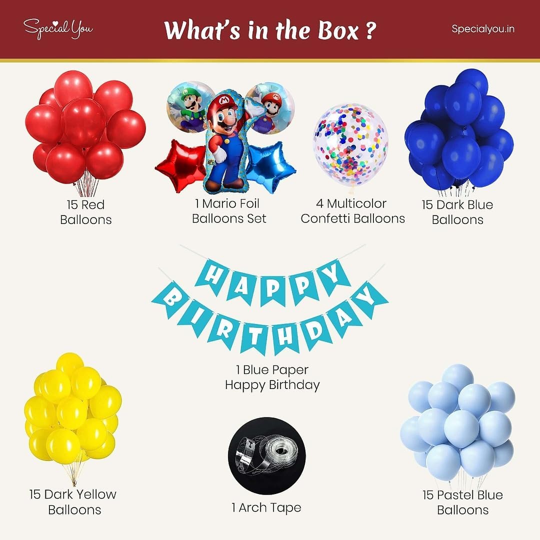 Super Mario Birthday Decor
