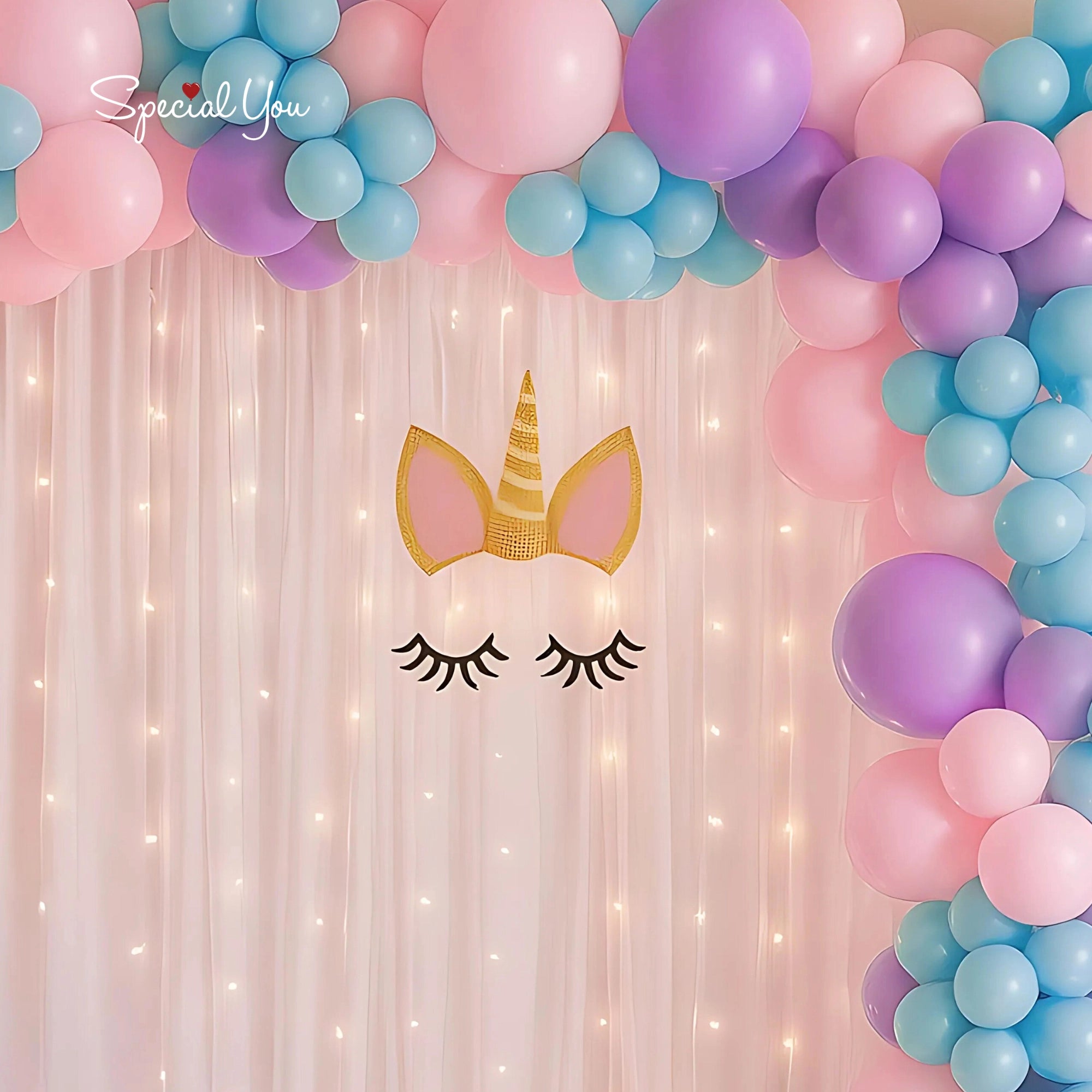 Unicorn Balloon Arch Birthday Decor