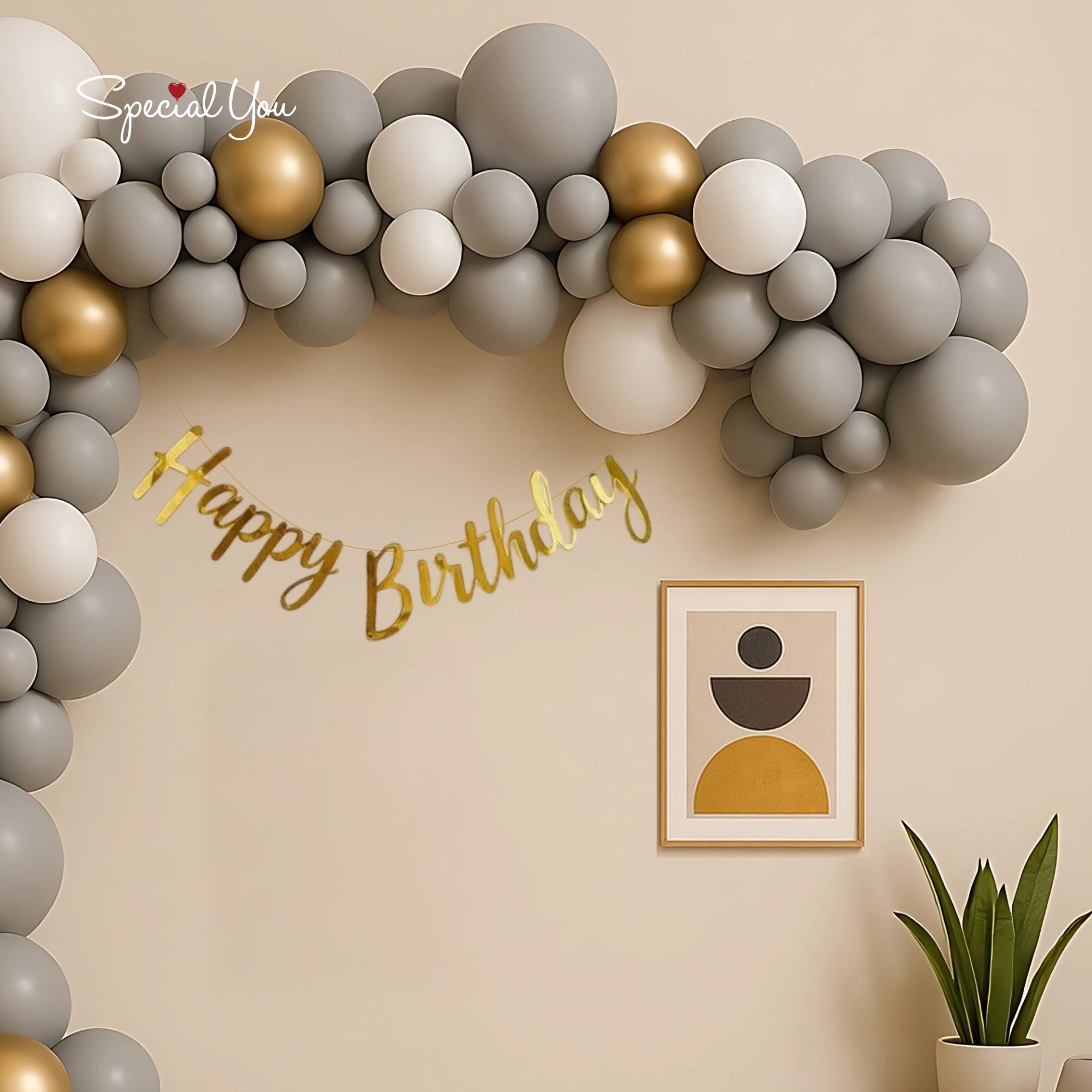 Elegant Grey & Gold Decor