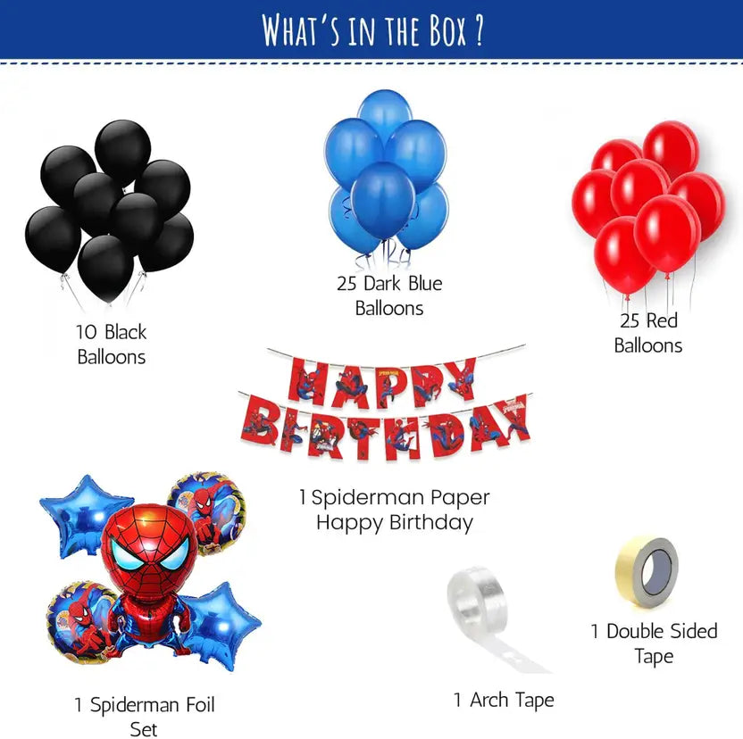 Spiderman Theme Birthday Decor Kit