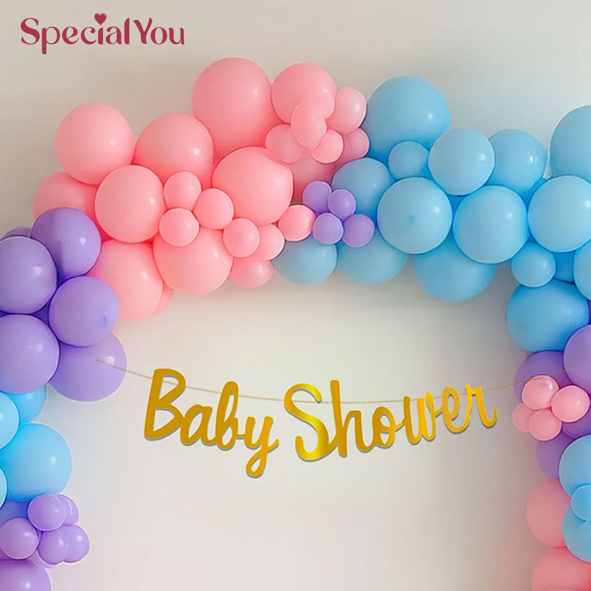 Blissful Baby Shower Arch Decor