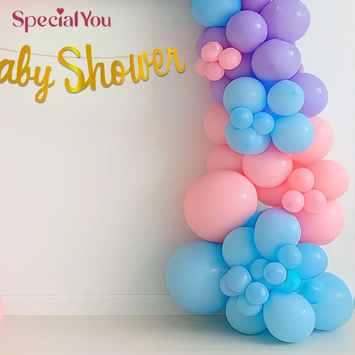 Blissful Baby Shower Arch Decor