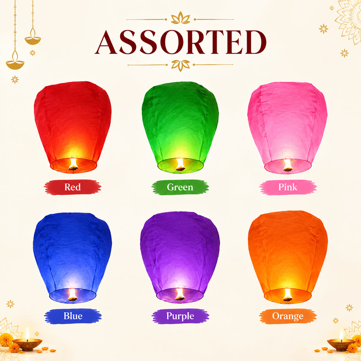 Flying Night Sky Lantern Light for Diwali