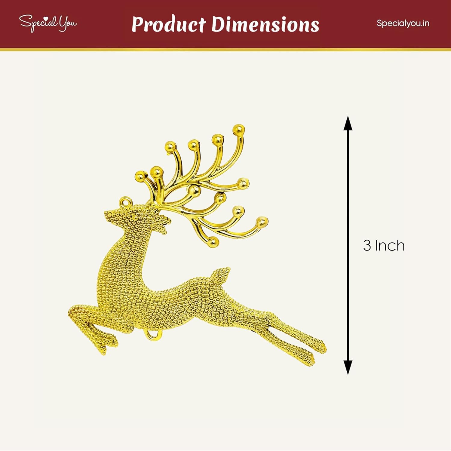 Golden Reindeer Christmas Decoration