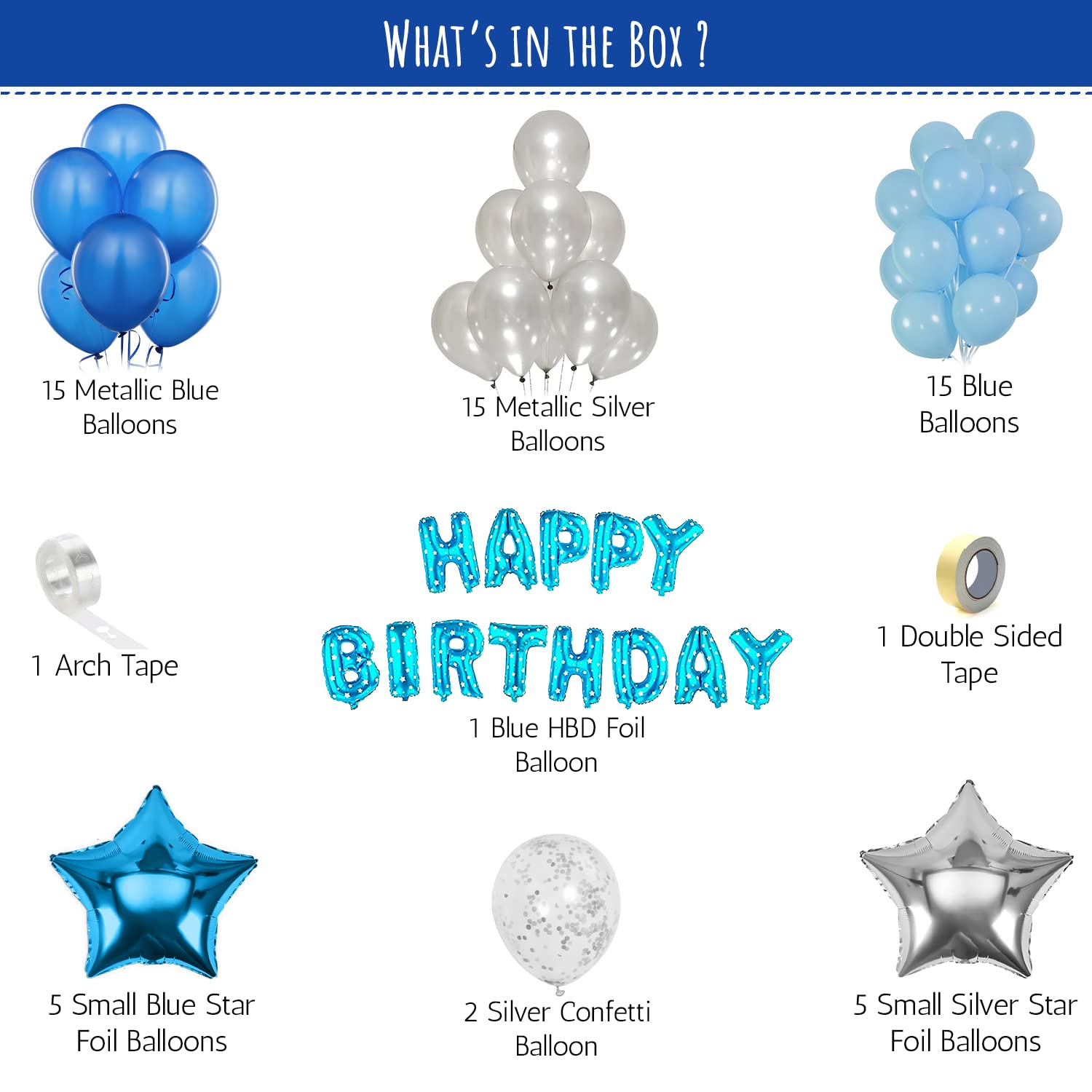 Lavish Blue Star DIY Birthday Kit