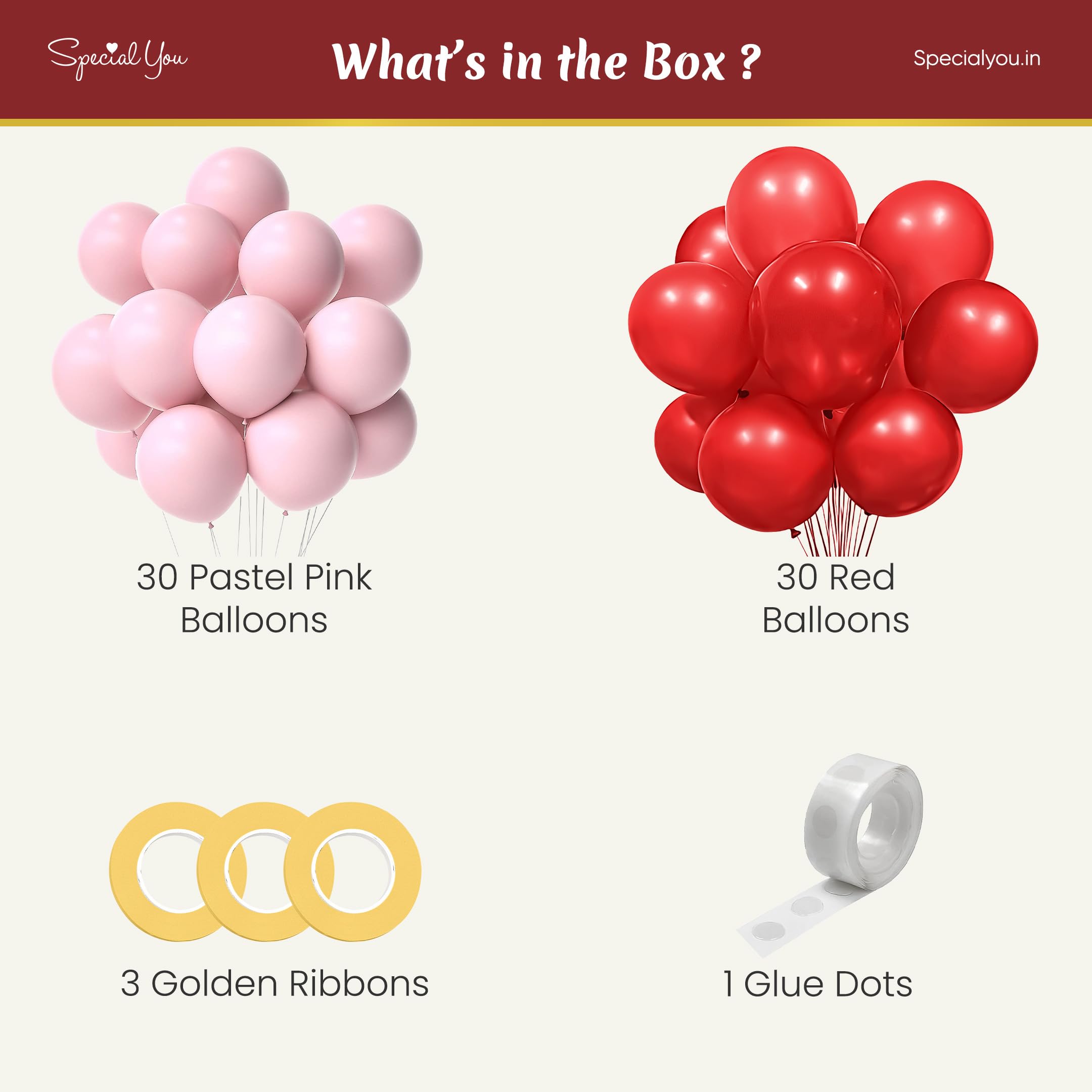 Lavish red & pink theme balloon decor