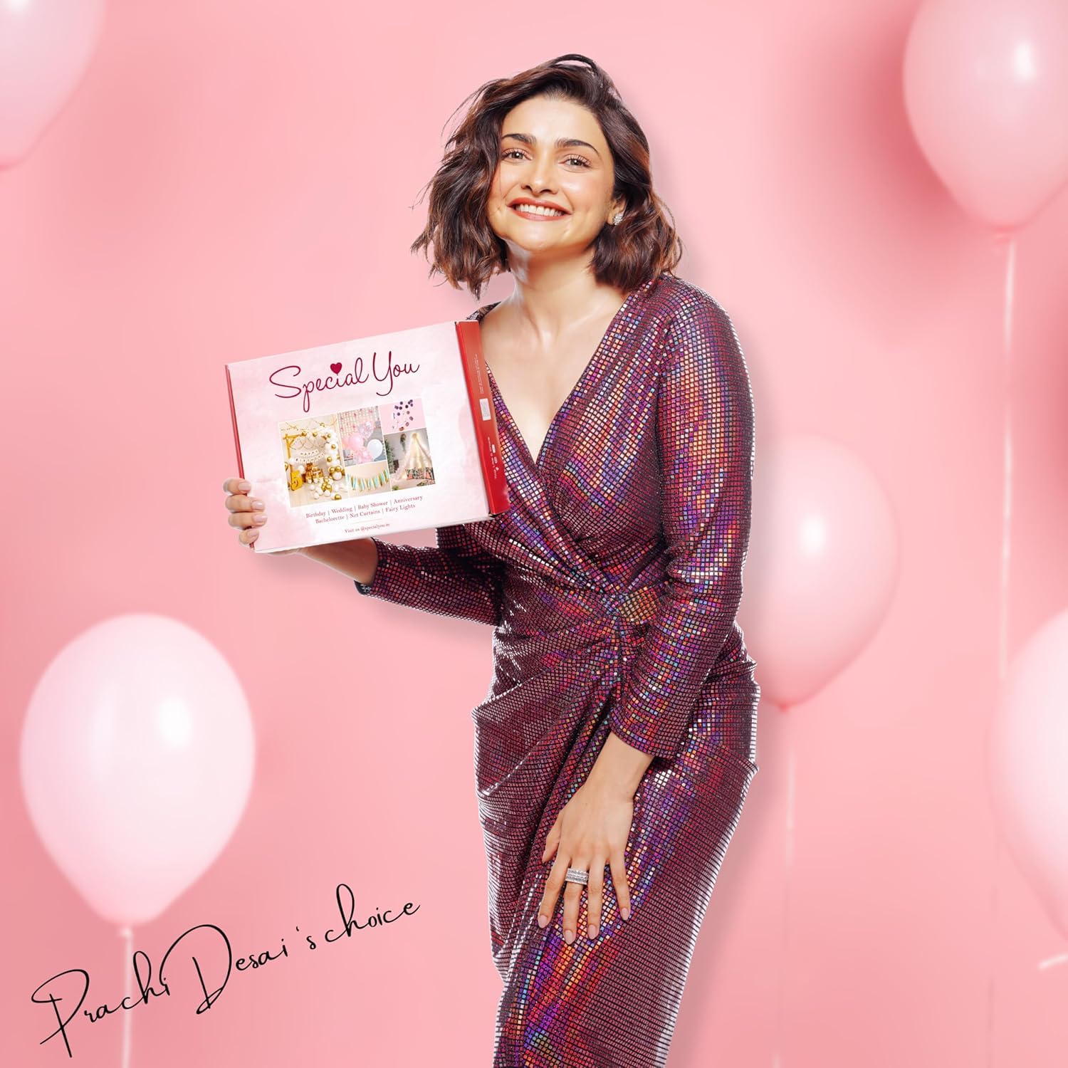 Happy Anniversary Balloon – Gold & White Theme