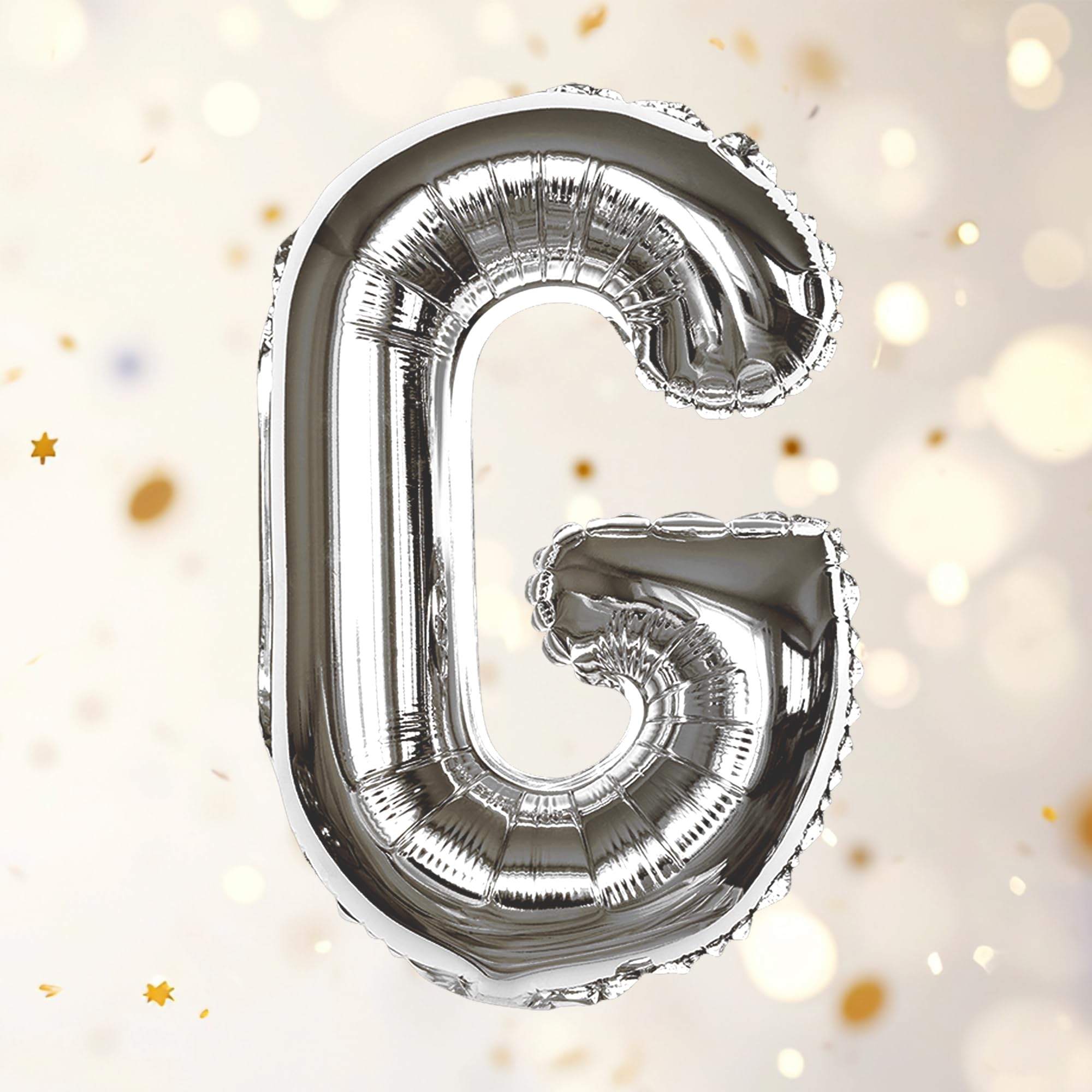 Silver G Letter Foil Balloon