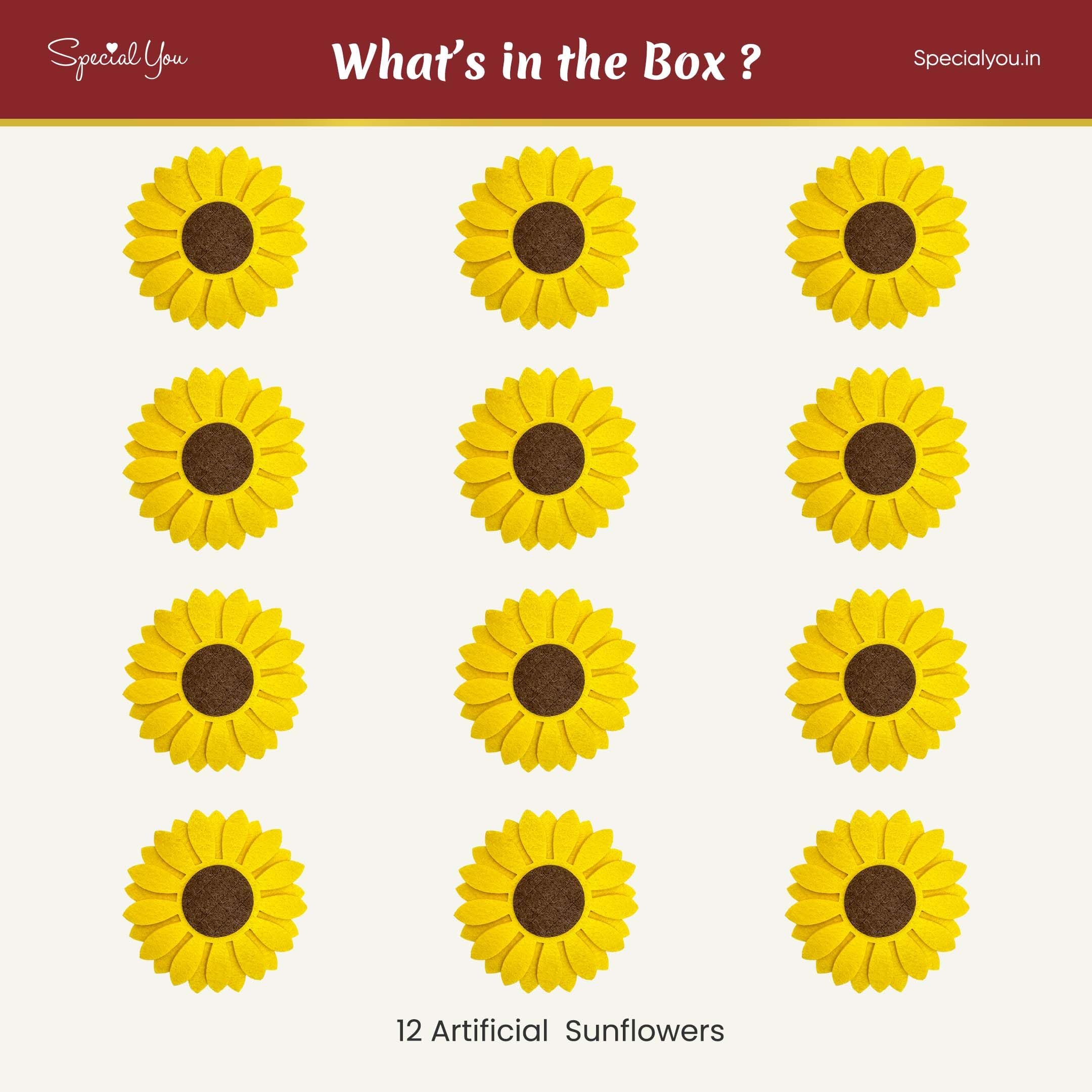 Festive Decor Artificial Sunflower