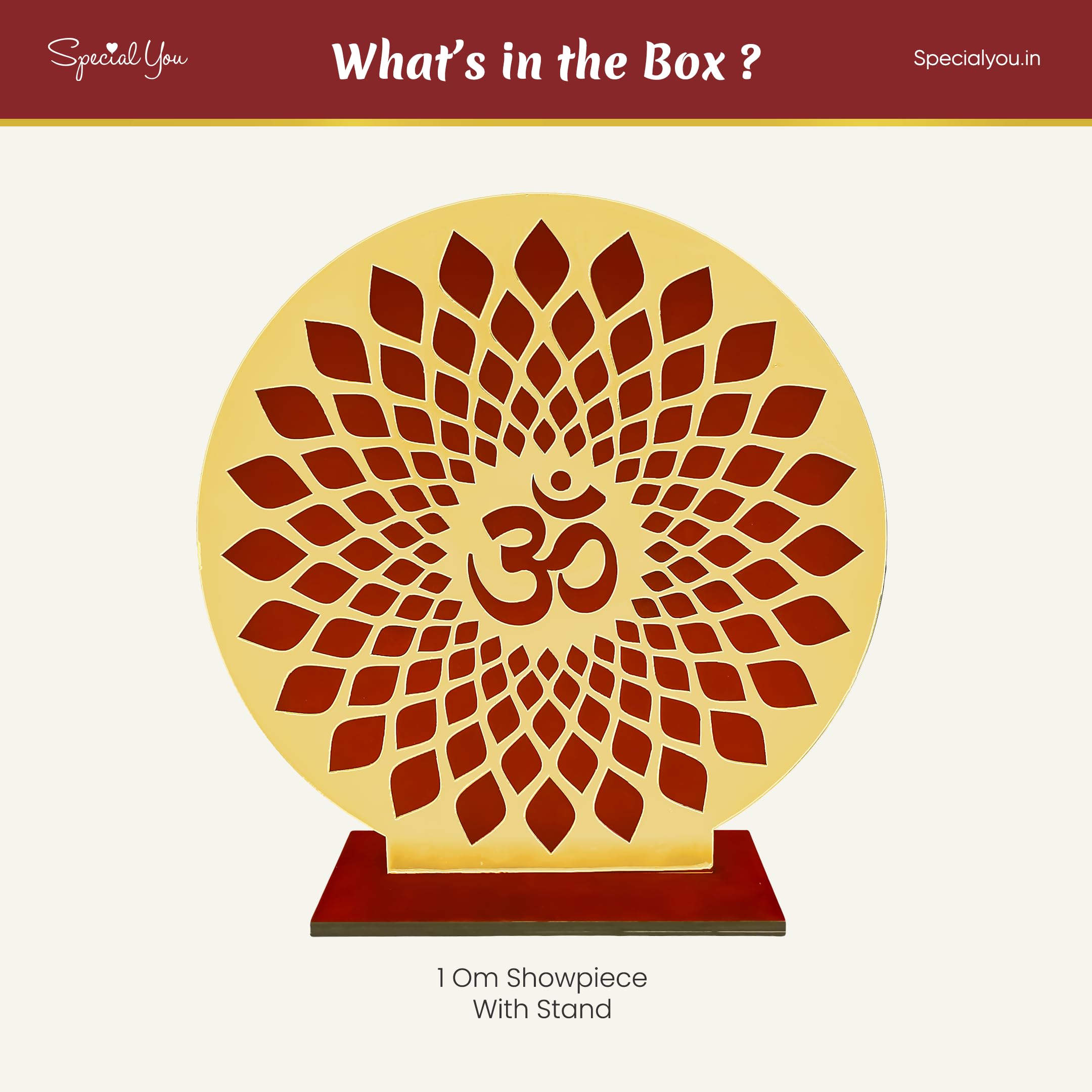 Golden Om Mandala decorative showpiece