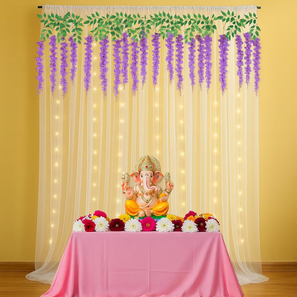 Purple Wisteria Diwali Decor