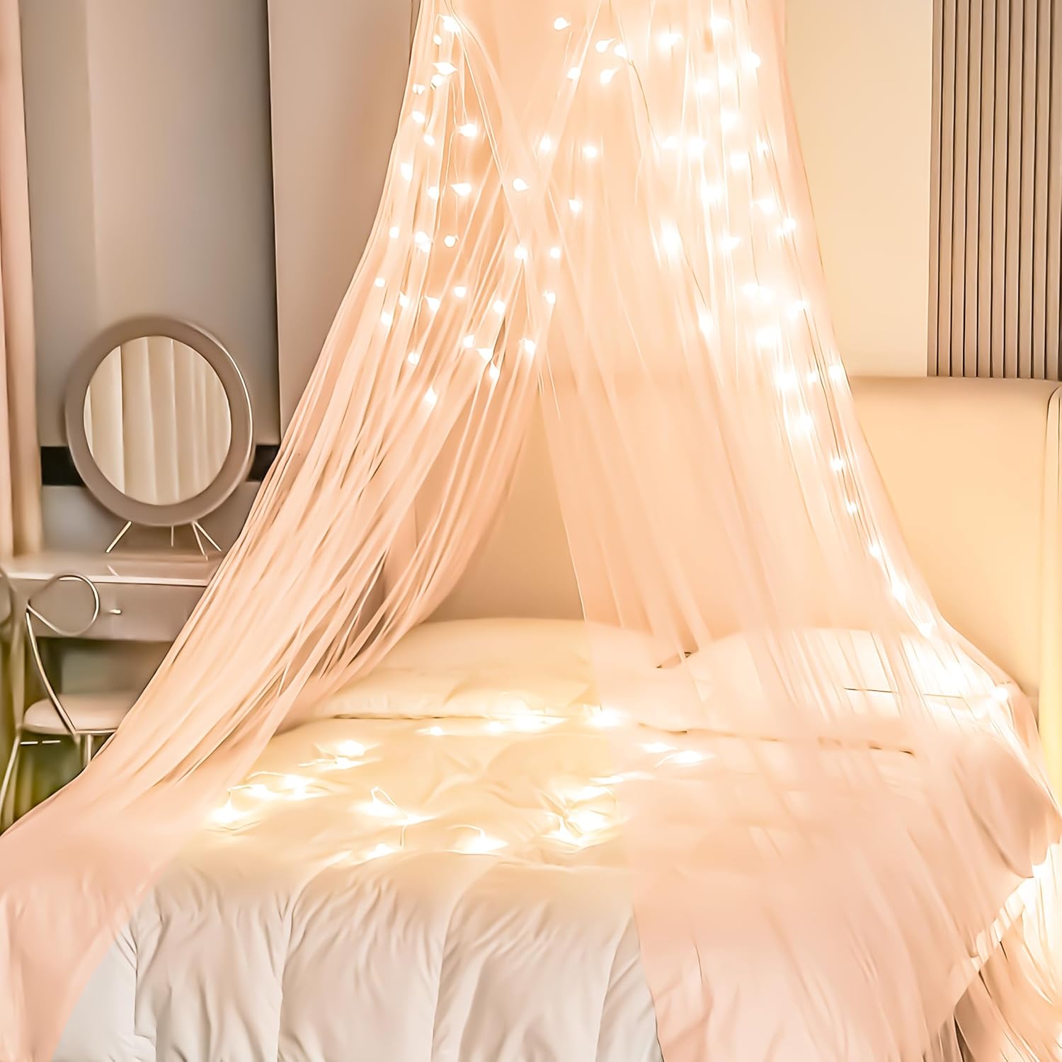 Aesthetic Room Decor Peach Canopy-6pcs