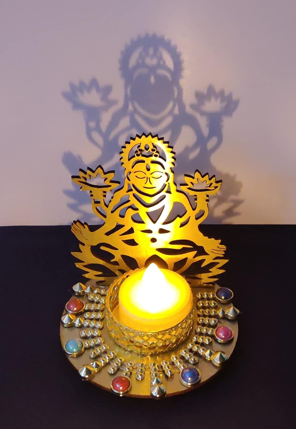 laxmi ji t light candle holder