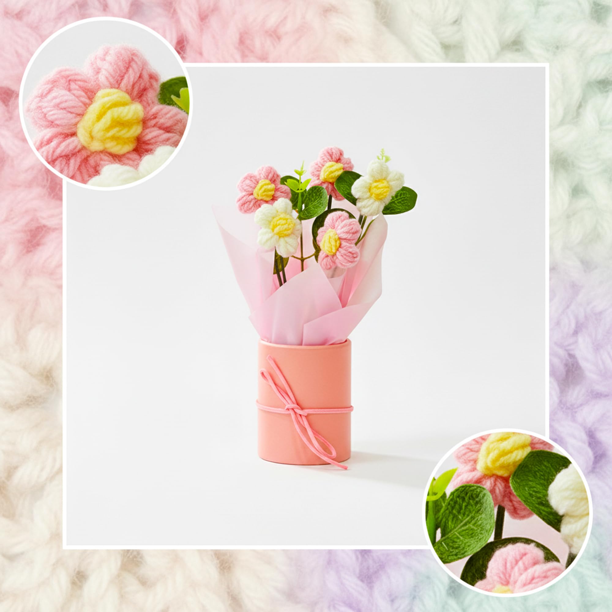 Crochet Flower Bouquet Gift for Valentine Day