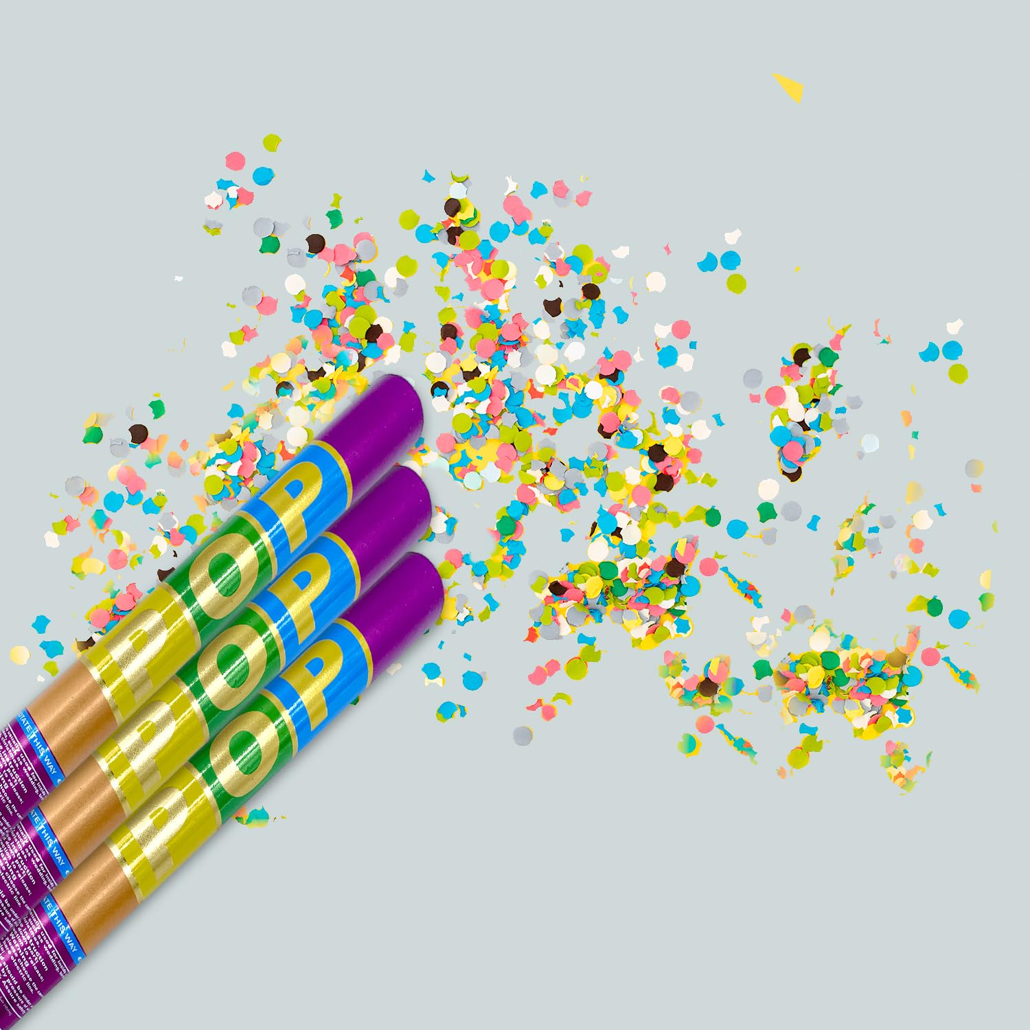 Multicolor circle Party poppers