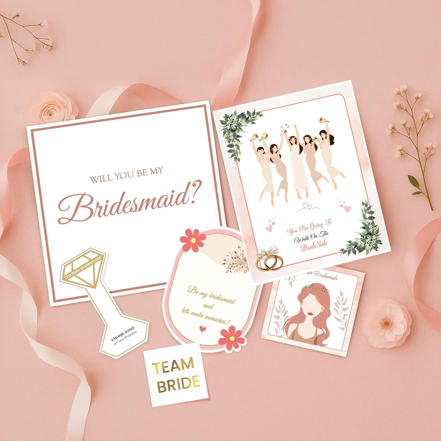Bridesmaid Proposal Card & Sticker Set