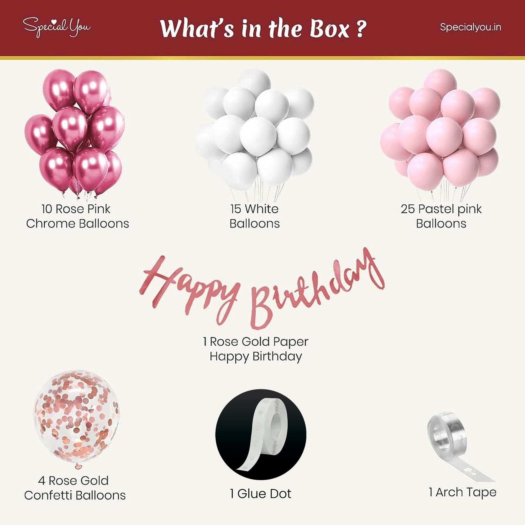 Pink Theme Birthday Decoration Kit for Girls