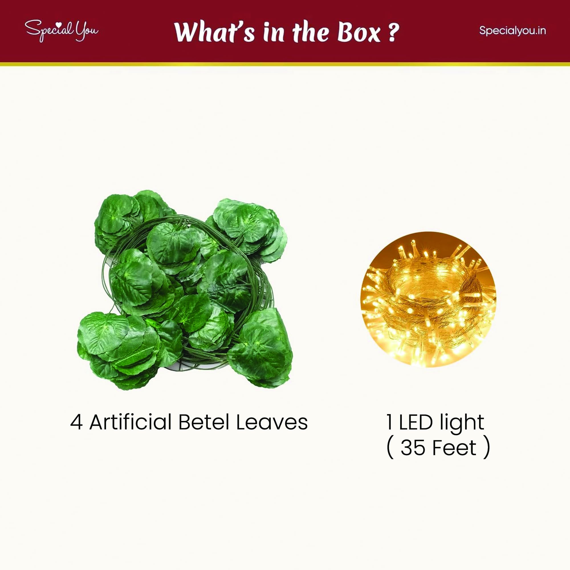 Betel Leaves Vines With LED Light)