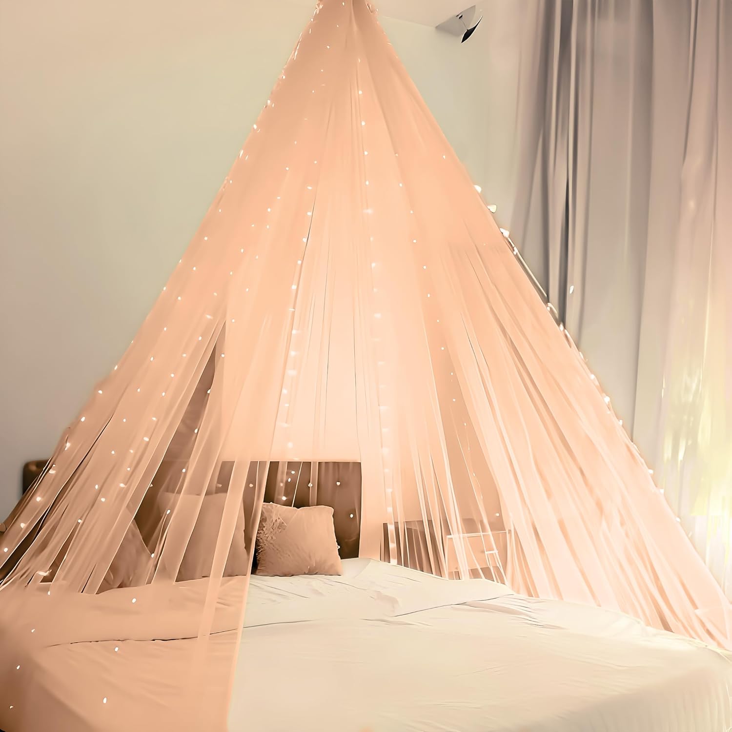 Aesthetic Room Decor Peach Canopy-6pcs
