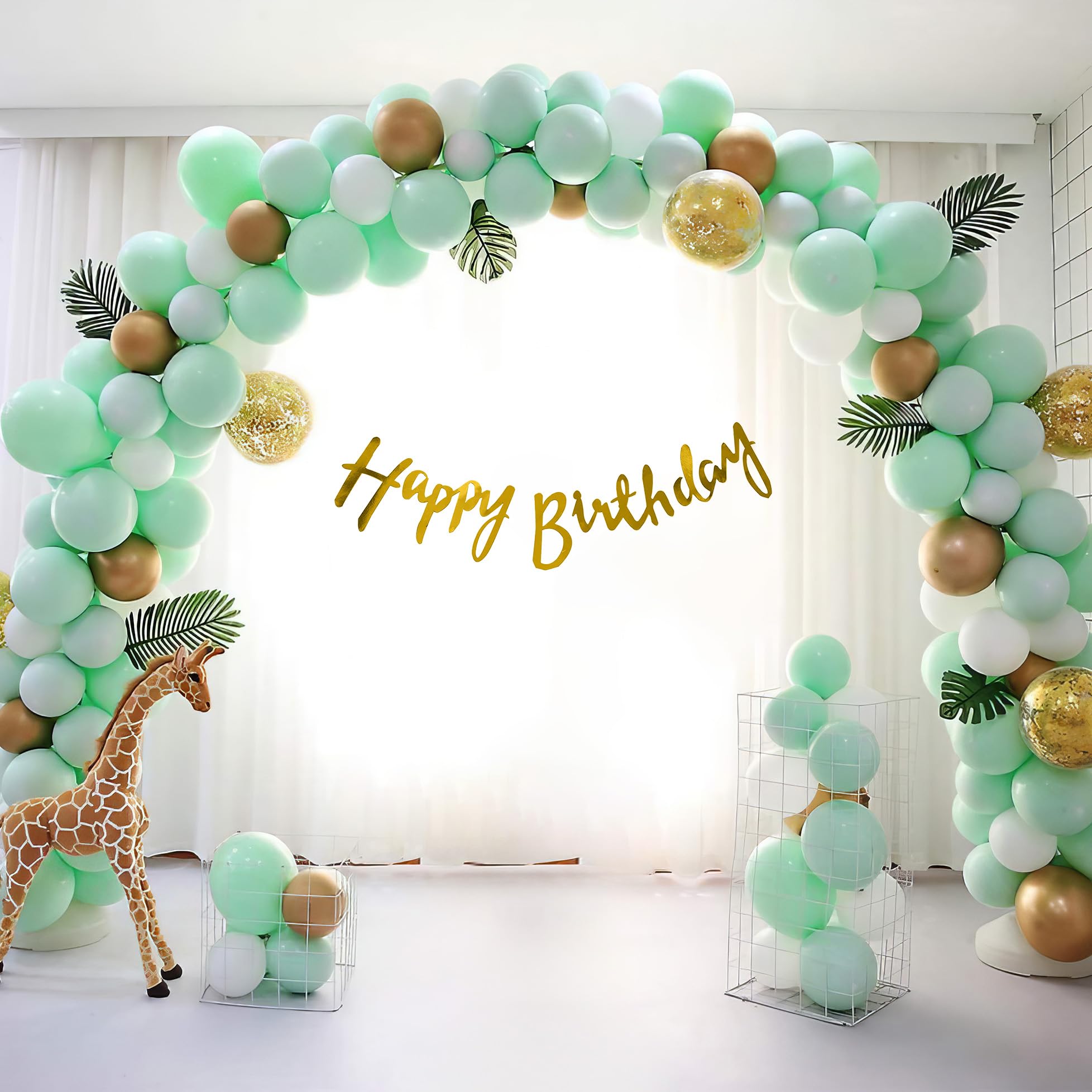 Gold & Green Birthday Decoration DIY Kit