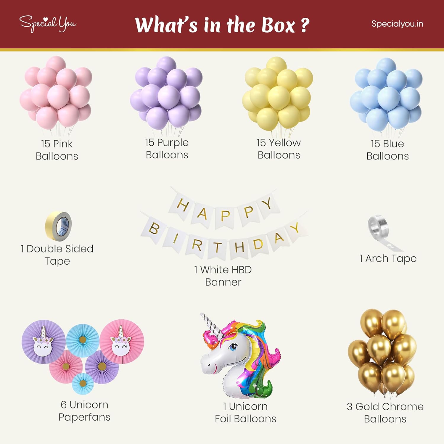 Fascinating Unicorn Theme DIY Birthday Kit