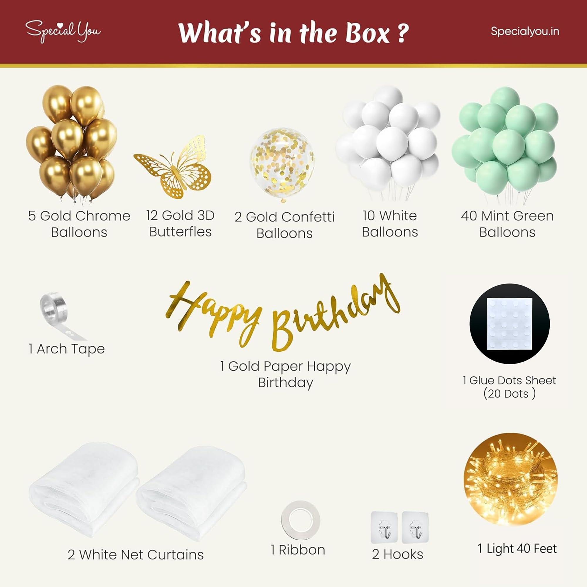 Butterfly soirée Birthday DIY Decoration Kit