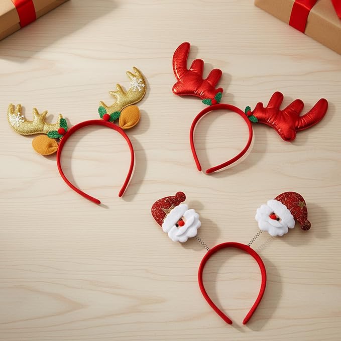 Christmas Accessories for Kids-Headband 3pcs