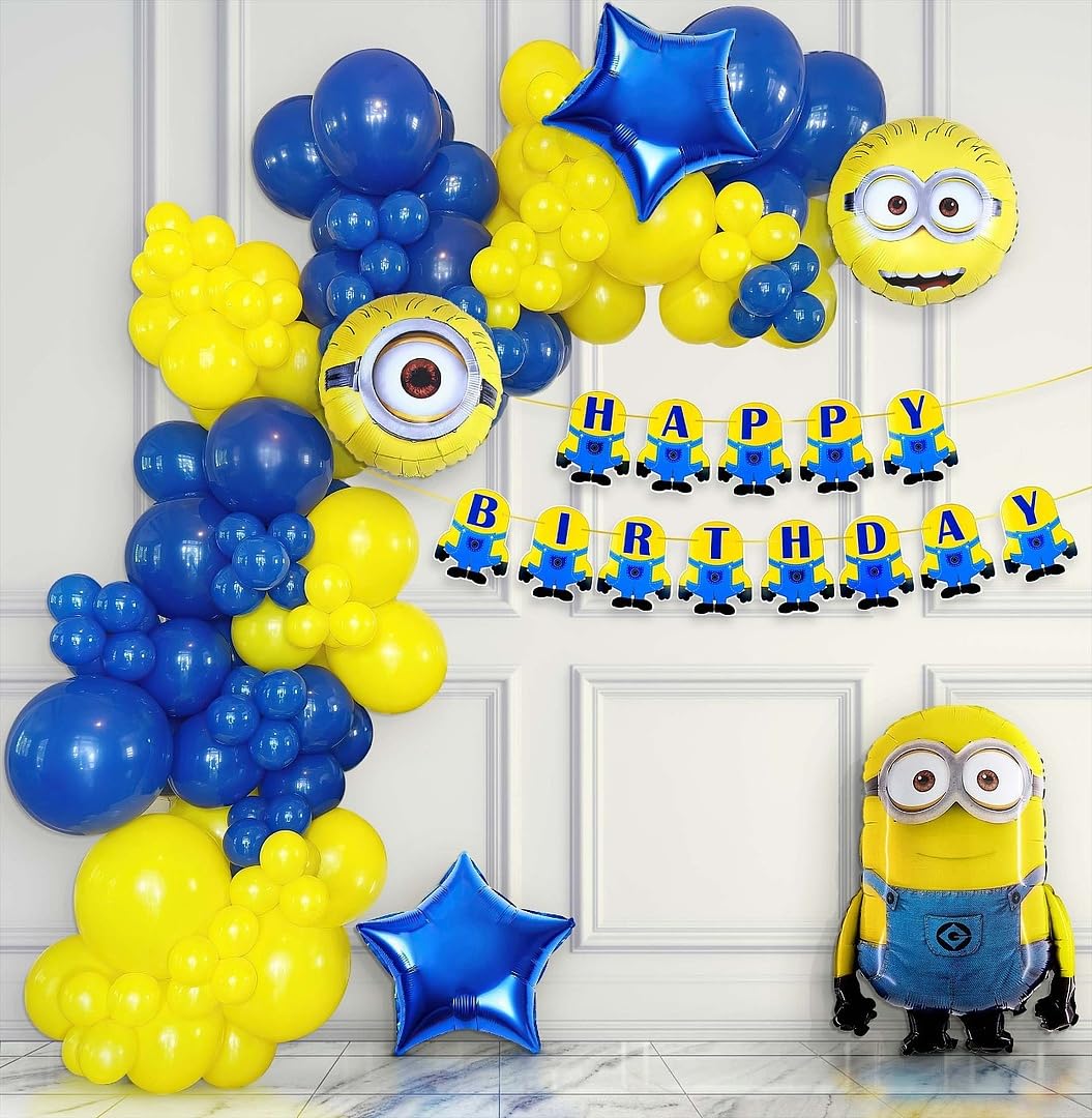 Minion Theme Birthday Decorations-47pcs
