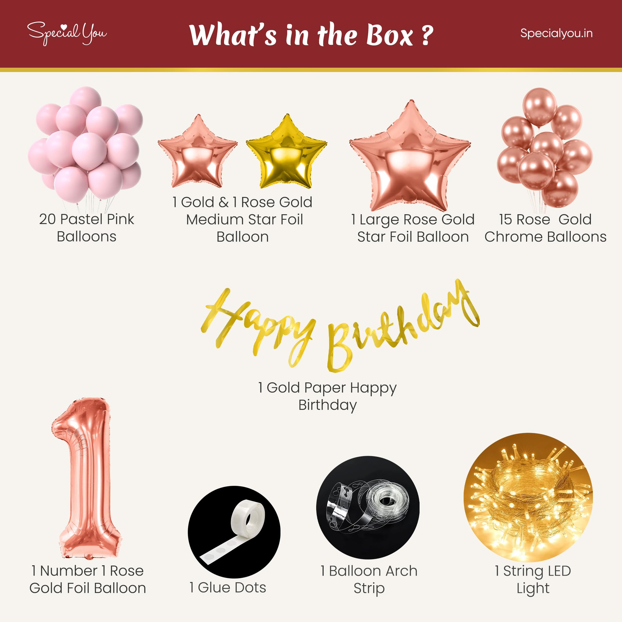 Rosegold theme 1st Birthday Decor