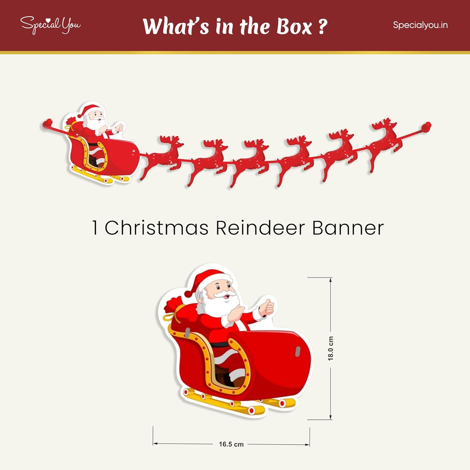 Reindeer Paper Banner